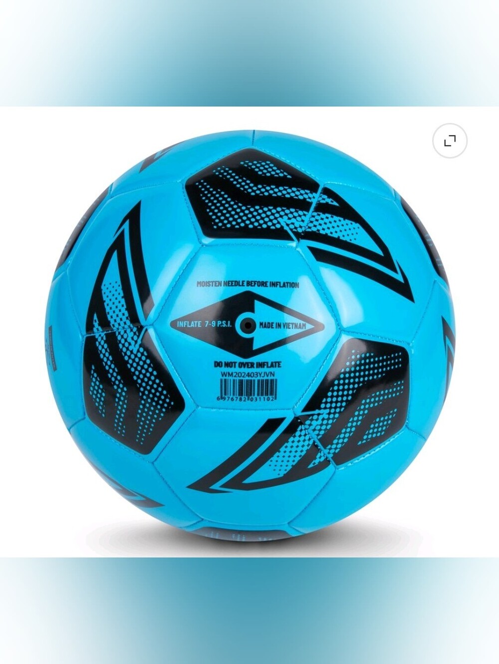 Umbro Diamond Viper Size 3 Soccer Ball, Blue - Picture 3 of 4